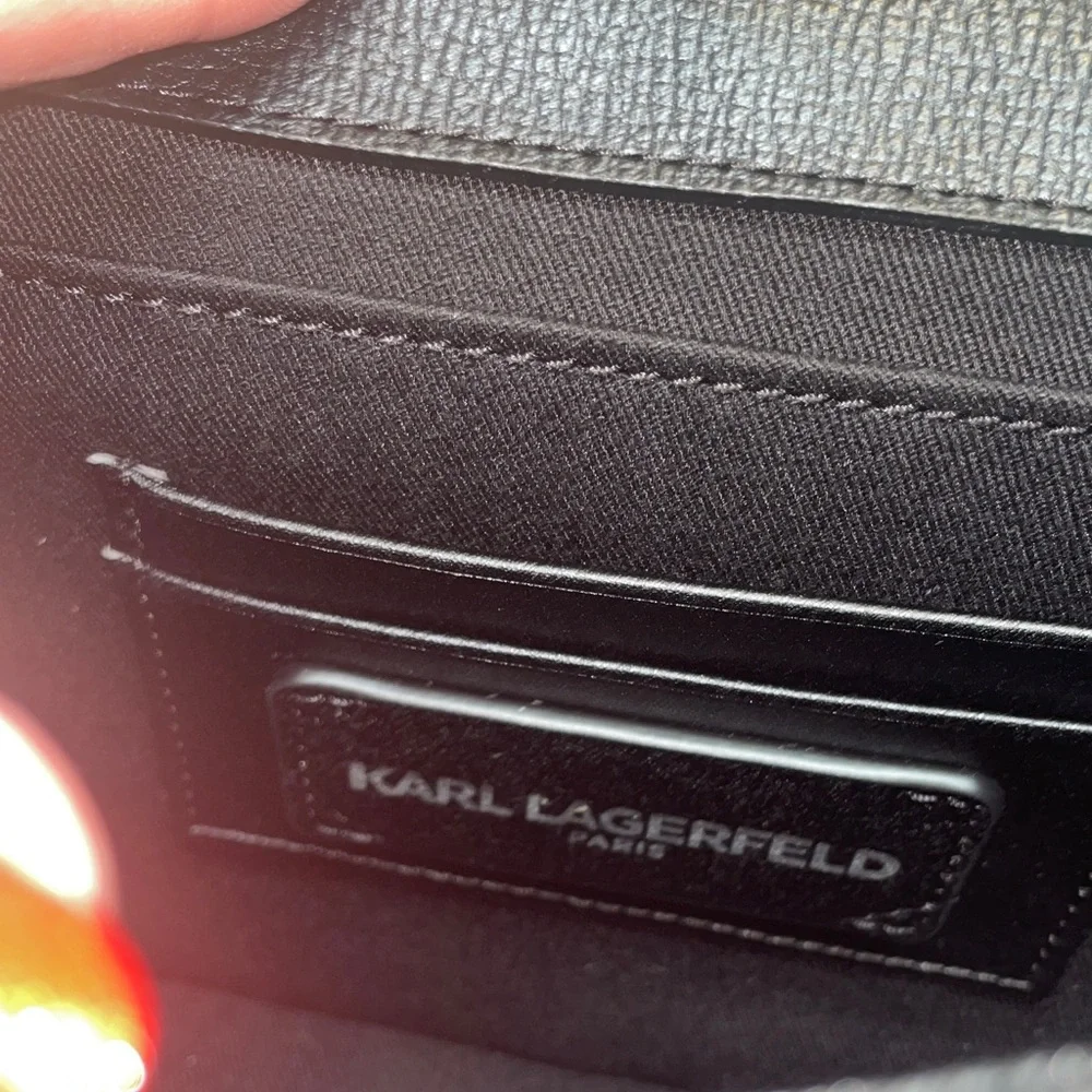 Karl Lagerfeld Black and Red Floral Crossbody Bag - Picture 9 of 16